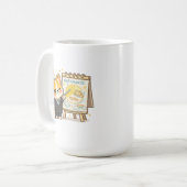 Funny Corgi Weather Nap Chance Kaffeetasse (Vorderseite Links)