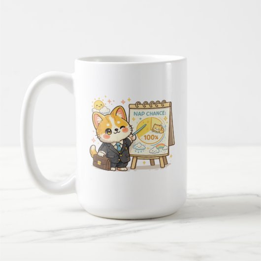 Funny Corgi Weather Nap Chance Kaffeetasse (Links)