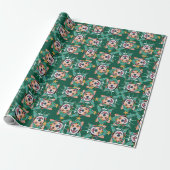 Funny Corgi Weihnachtsmuster Geschenkpapier (Ungerollt)