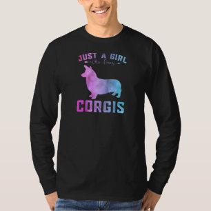 Funny Corgis Girls Just A Girls Liebe Corgis Ra T-Shirt