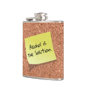 FUNNY Cork Board mit anpassbarem Text auf Post It Flachmann (Links)
