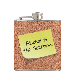 FUNNY Cork Board mit anpassbarem Text auf Post It Flachmann