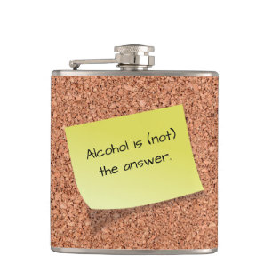 FUNNY Cork Board mit anpassbarem Text auf Post It Flachmann