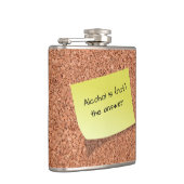 FUNNY Cork Board mit anpassbarem Text auf Post It Flachmann (Rechts)