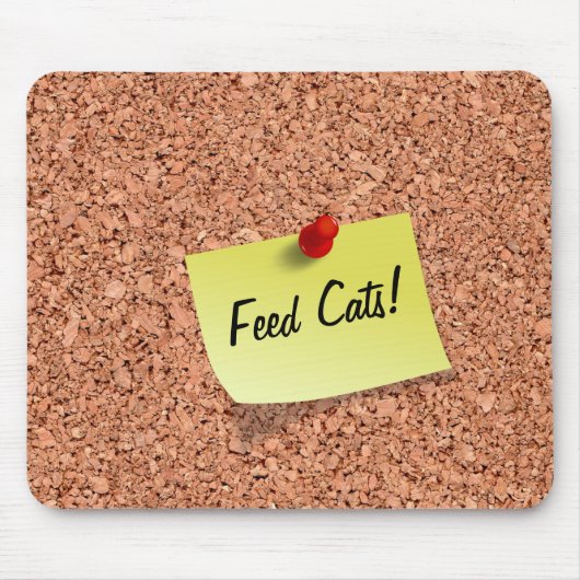 FUNNY Cork Board mit anpassbarem Text auf Post It Mousepad (Vorne)