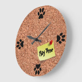 FUNNY Cork Board mit benutzerdefinierbarem Text au Große Wanduhr (Winkel)