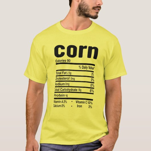 Funny Corn Nutrition Erntedank Kostüm T-Shirt (Vorderseite)
