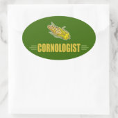 Funny Corn Ovaler Aufkleber (Tasche)