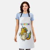 Funny Corn Unicorn Schürze (Getragen)