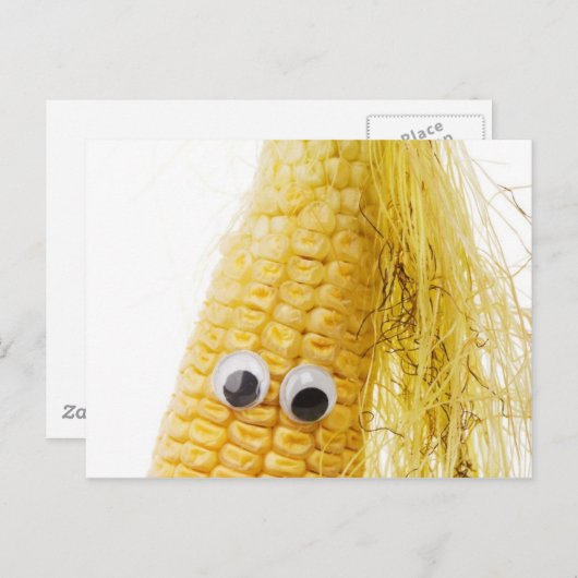 Funny Corn with Eye Postkarte (Vorne/Hinten)