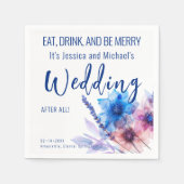 💍 Funny Cornflowers und Lavender Serviette (Vorderseite)