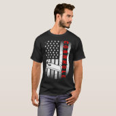 Funny Cornhole American Flag T-Shirt (Vorne ganz)