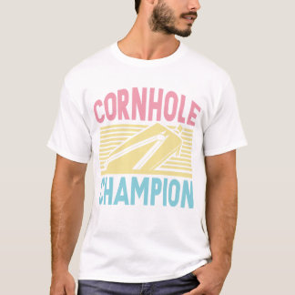Funny Cornhole Champion T - Shirt für Spielabend