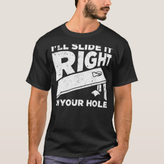 Funny Cornhole Design Damen Frauen Sack Spiel T-Shirt