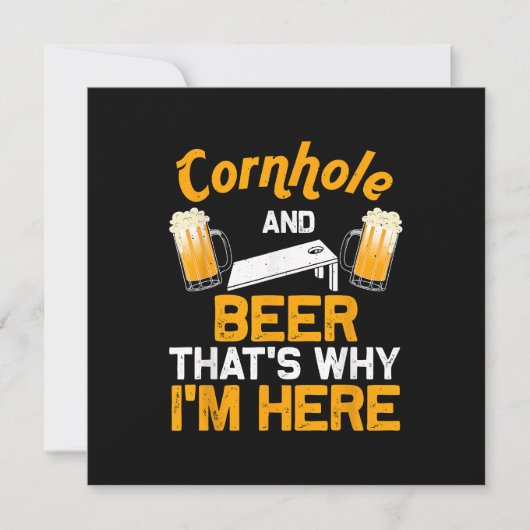 Funny Cornhole Geschenk für Men Cornhole Player Be Einladung (Vorderseite)