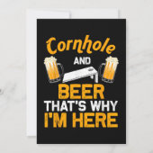 Funny Cornhole Geschenk für Men Cornhole Player Be Einladung (Rückseite)