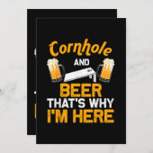 Funny Cornhole Geschenk für Men Cornhole Player Be Einladung (Vorne/Hinten)
