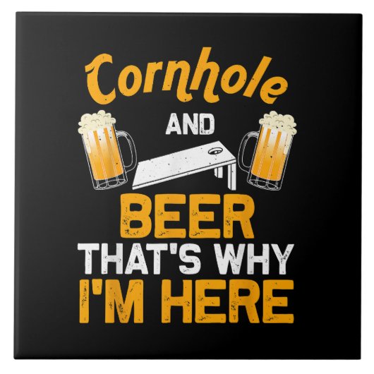 Funny Cornhole Geschenk für Men Cornhole Player Be Fliese (Vorderseite)