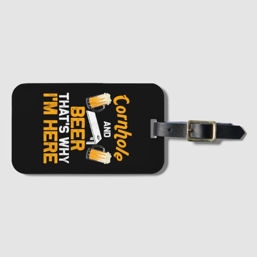 Funny Cornhole Geschenk für Men Cornhole Player Be Gepäckanhänger (Vorderseite (Horizontal))