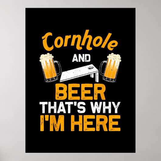 Funny Cornhole Geschenk für Men Cornhole Player Be Poster (Vorne)