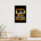 Funny Cornhole Geschenk für Men Cornhole Player Be Poster (Küche)