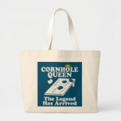 Funny Cornhole Queen Legend ist Bean Bag angekomme Jumbo Stoffbeutel (Vorne)