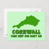 Funny Cornwall Postkarte (Vorne/Hinten)