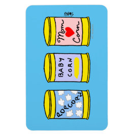 Funny Corny Cartoon Family Portrait Mama Vater Bab Magnet