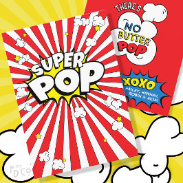 Funny Corny SUPER POP! Kein Butter Pop! Popcorn Pu Feiertagskarte