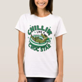 Funny Corocdile Cartoon Croc Sommer T-Shirt (Vorderseite)