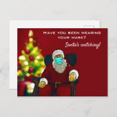 Funny Coronavirus Covid Weihnachten Weihnachtsmask Postkarte (Vorne/Hinten)