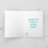 Funny Coronavirus Ostersonne mit Maske Karte (Innenseite)