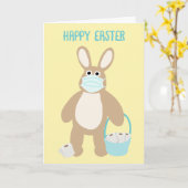 Funny Coronavirus Ostersonne mit Maske Karte (Gelbe Blume)