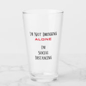 Funny Coronavirus Soziale Distanzierung Trinken al Glas (Vorderseite)