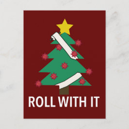 Funny Coronavirus Weihnachtsbaum Postkarte