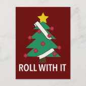 Funny Coronavirus Weihnachtsbaum Postkarte (Vorderseite)