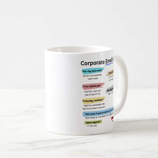 Funny Corporate E-Mail-Zeitschrift Kaffeetasse (VorderseiteRechts)