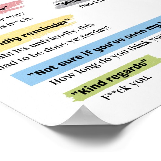 Funny Corporate E-Mail-Zeitschrift Poster (Ecke)