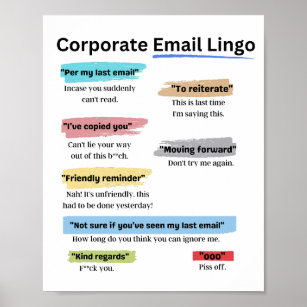 Funny Corporate E-Mail-Zeitschrift Poster