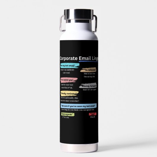 Funny Corporate E-Mail-Zeitschrift Trinkflasche (Vorne)