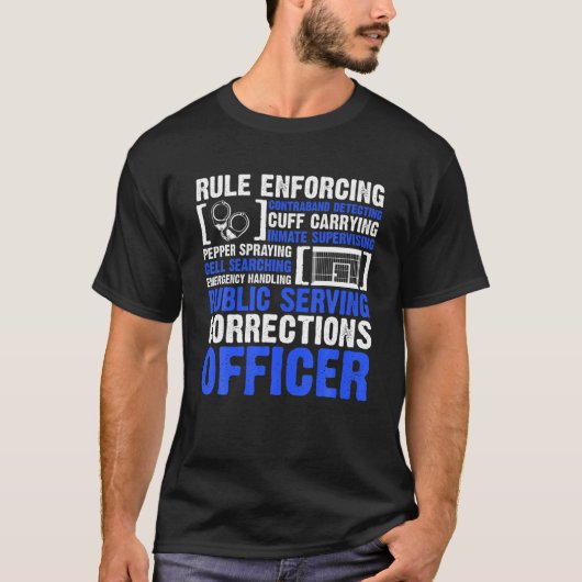 Funny Corrector Gefängniswärter Strafvollzug T-Shirt (Vorderseite)