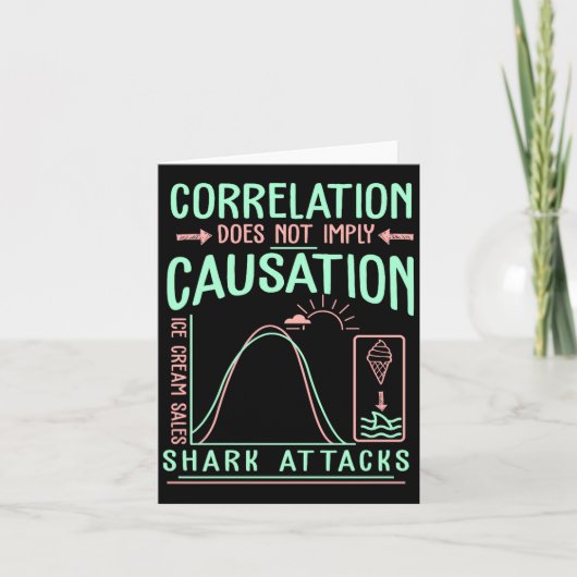 Funny Correlation Does Not Imply Causation Premium Karte (Vorderseite)