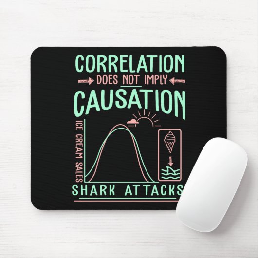Funny Correlation Does Not Imply Causation Premium Mousepad (Mit Mouse)