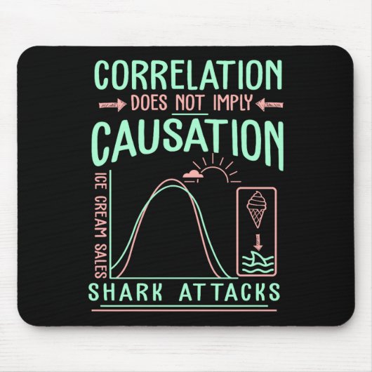 Funny Correlation Does Not Imply Causation Premium Mousepad (Vorne)