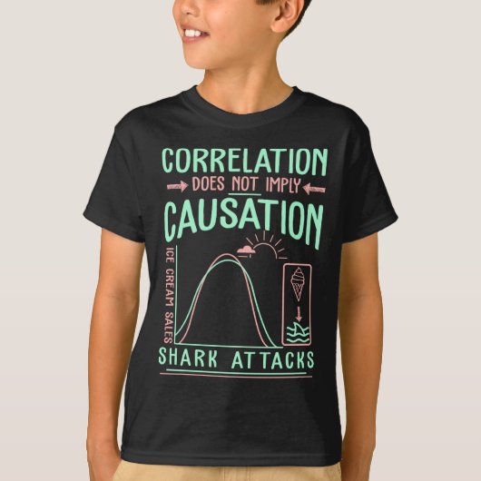 Funny Correlation Does Not Imply Causation Premium T-Shirt (Vorderseite)
