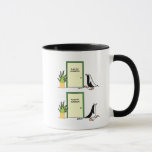Funny Cosmetic Plastic Chirurg Pinguin Cartoon Tasse<br><div class="desc">Der lustige Kosmetikchirurg aus Plastik Pinguin-Cartoon-Tasse zeigt den glücklichen Vogel,  der das Büro des Arztes verlasse.</div>