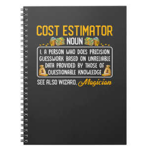 Funny Cost Estimator Job Definition Money Daten Notizblock