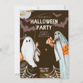 Funny Costume Halloween-Party Einladung (Vorderseite)