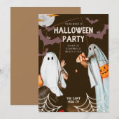 Funny Costume Halloween-Party Einladung (Vorne/Hinten)