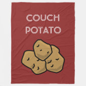 Funny "Couch Potato" Binge Watching Introvertierte Fleecedecke (Vorderseite)